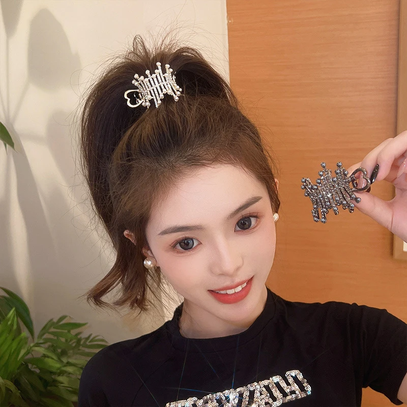

Luxury High Ponytail Holder Hair Claws Grab Hairclip Buckle Hairpin for Women Shark Hair Clip