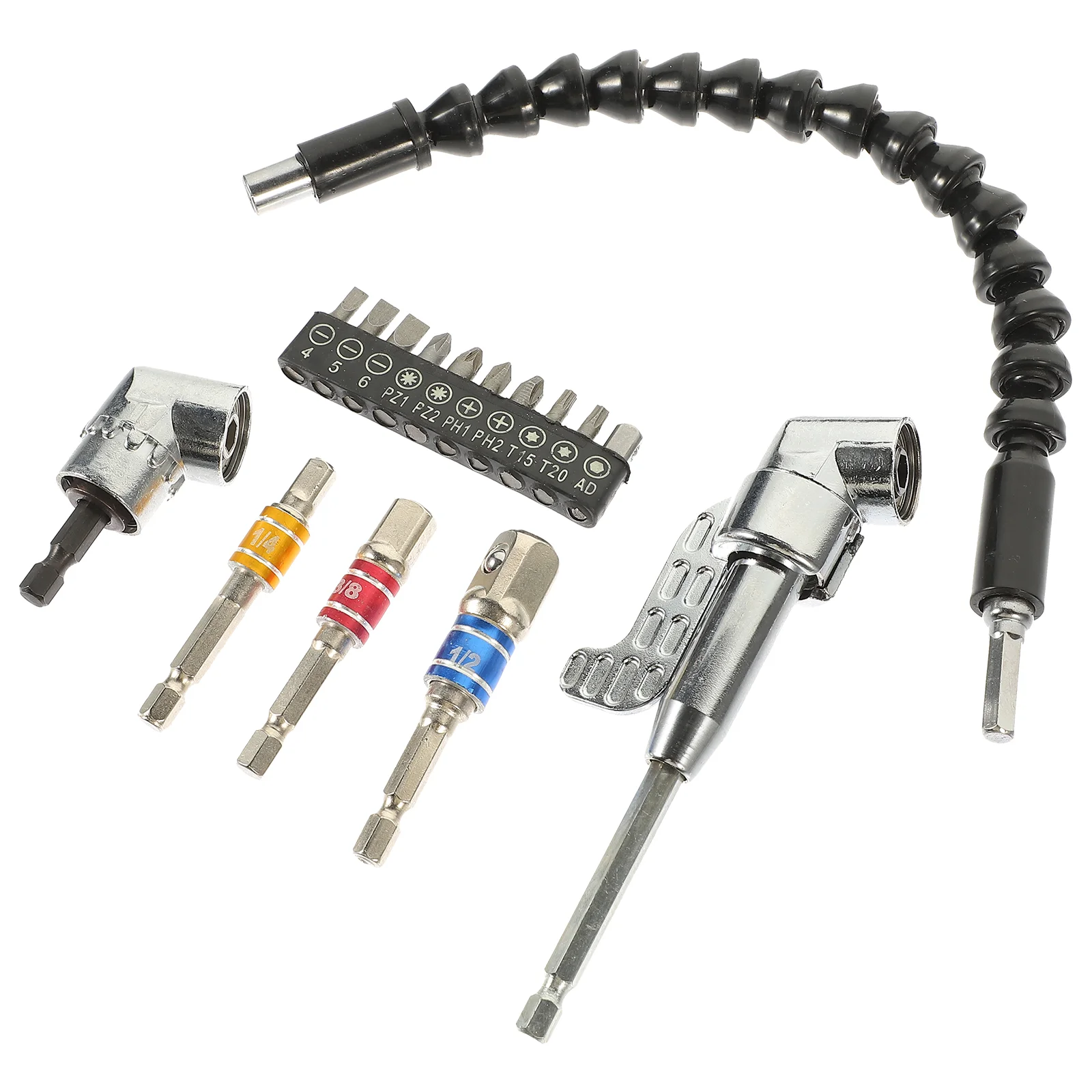 

1 Set Practical Bit Extension For Impact Driver Angle Drill Attachment Drill Bit Set