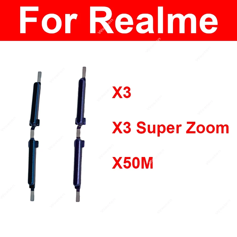 Фото Боковая кнопка громкости для Realme X3 X3 Super Zoom X50M 5G, боковые кнопки громкости, боковая клавиша, гибкая лента, ремонт №2