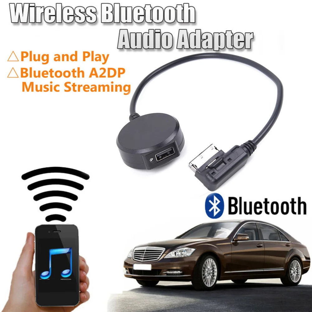 

1x Auto Interface Wireless Bluetooth 5.0 Audio Adapter Transmitter Bluetooth A2DP Music Streaming AUX Cable For Mercedes MMI