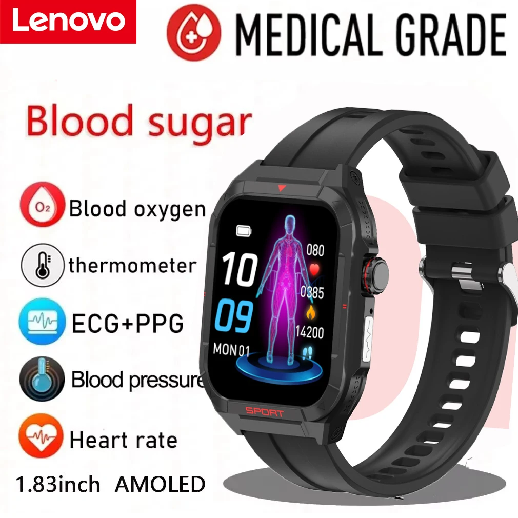 

Смарт-часы Lenovo с ЭКГ + ППГ, измерением уровня сахара в крови
