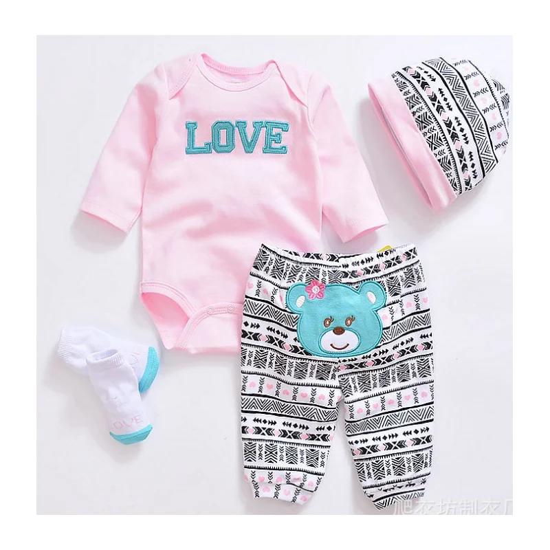 

Doll Clothes Fits 50-55cm Cute 22 Inch Doll Clothes Newborn Baby Doll Accessories 0-3 Months Baby Clothes