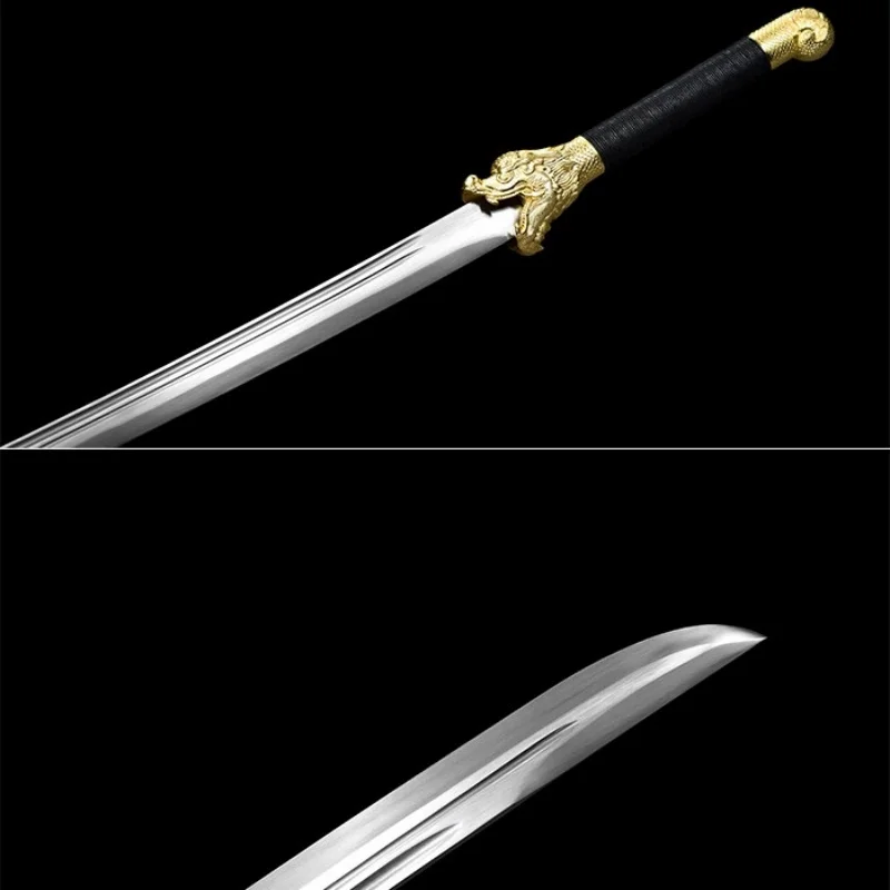 Вышивка в виде города Longquan зеркальный нож встроенный меч и лезвие из марганцевой