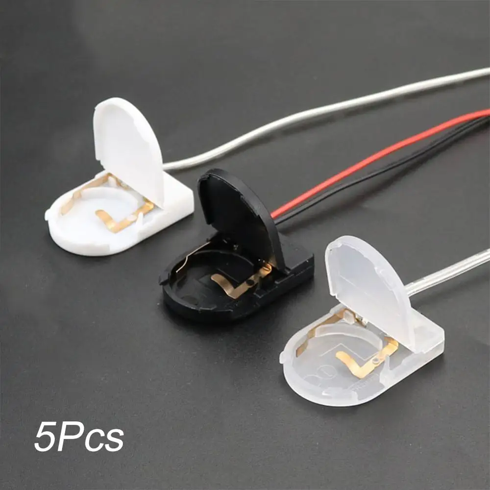 

Battery Storage Boxes 1/2/5PCS Button Coin Cell Battery Socket Holder Case Cover With ON-OFF Switch 3V