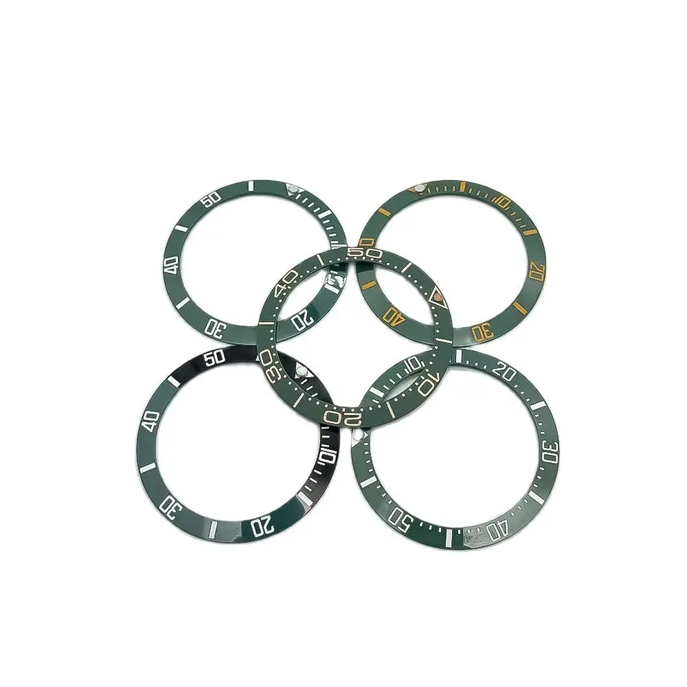 38mm Green Ceramic Watch Bezel Insert Fit 40mm Watch Case