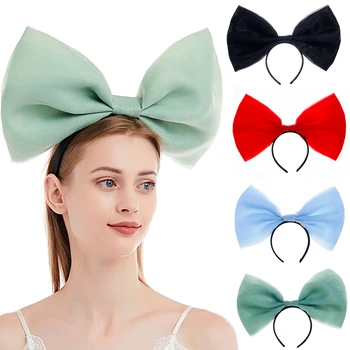 New Designer Oversized Bow Lace Fabric Headband Apparel Styling Shooting Headbands for Women Hairbands Hair Accessories 1