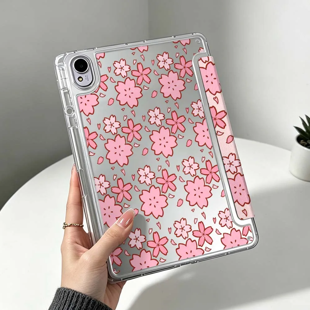 Фото Мягкий чехол с розовым цветочным дизайном для Huawei MatePad Pro SE Air 12X, Honor Pad 9, V9, GT, X9a, X9, Foldable 3Y №2