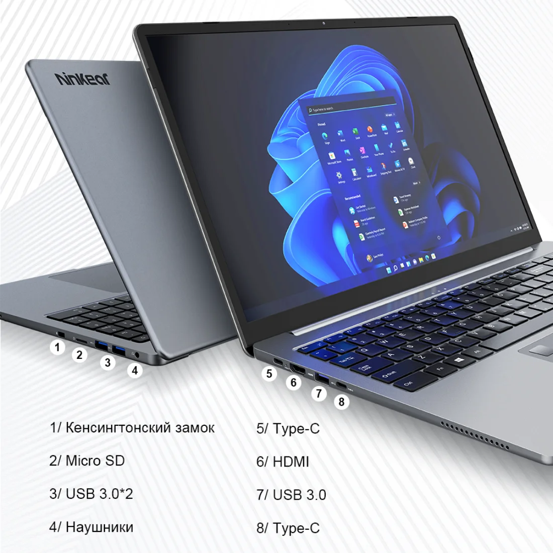 Ноутбук A15 Pro 15,6 FHD IPS AMD Ryzen 5 5500U 16 ГБ RAM SSD 1 ТБ Wi-Fi 6 подсветка клавиатуры (art.: 3920dbfc377af) - 3920dbfc377af