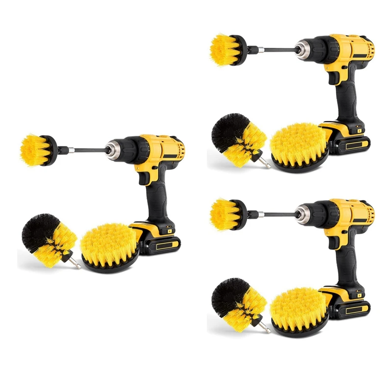 

12Pcs Combinate Drill Brush Power Scrubbing Brush Drill Spin Scrubber Electric Cleaning Brush Fixing