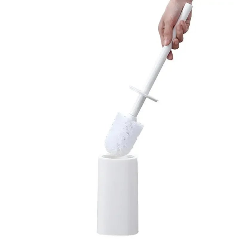 

Щетка для унитаза с длинной ручкой, щетка для унитаза, без мертвых углов, мягкая щетка для мытья бытового туалета с держателем, для уборки дома в отеле