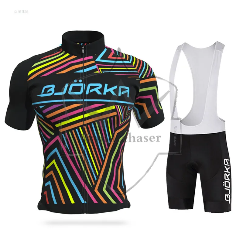 

2022 Summer Men Breathable Short Sleeve Cycling Jersey Kit MTB Ropa Ciclismo Bicycle Bike Clothing Bib Shorts Bike Jersey BJORKA