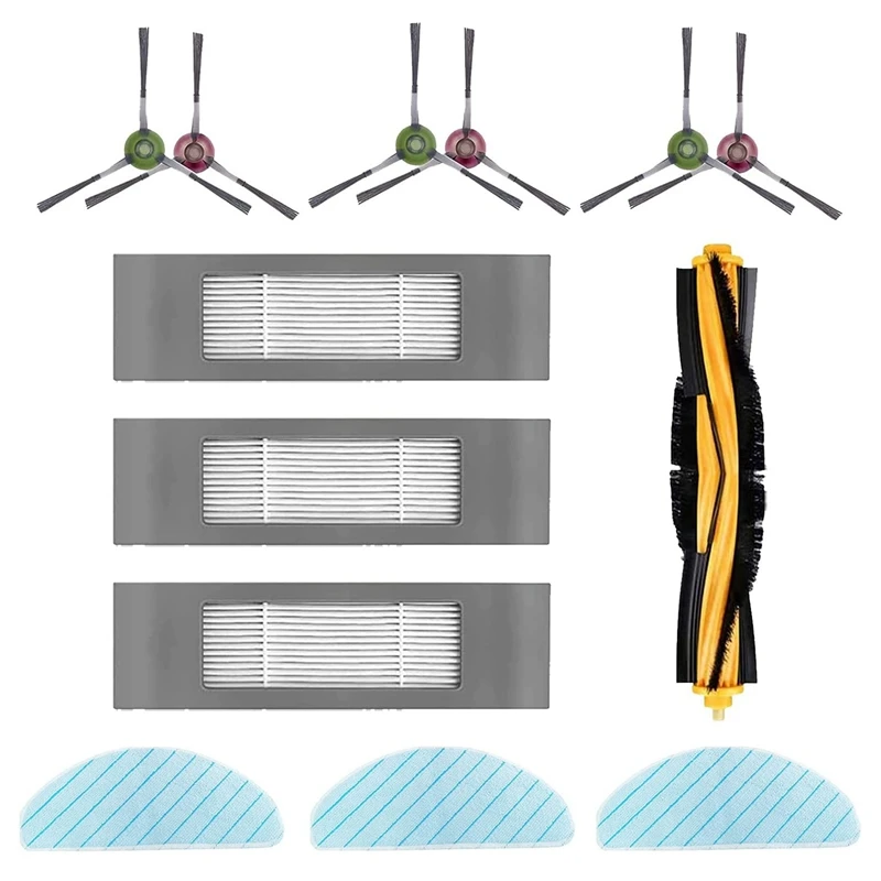 

EAS-Cleaning Cloth Brush Filter Accessories Replacement Part Set For Ecovacs DEEBOT OZMO T9 T9+ T9power T9max Vacuum Cleaner