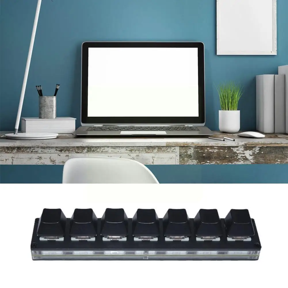 

7 клавиш Rgb программируемая клавиатура Mini Numpad механическая клавиатура игровые программируемые пользовательские клавиши клавиатуры для Z0i8