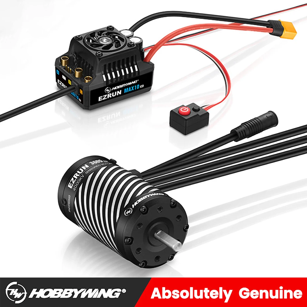 Новинка, Hobbywing EzRun MAX10 G2 Turbo, водонепроницаемый Сенсорный бесколлекторный 80 А 3652 а ESC с двигателем 3665 1/10 G3, комбинированный для радиоуправляемого автомобиля