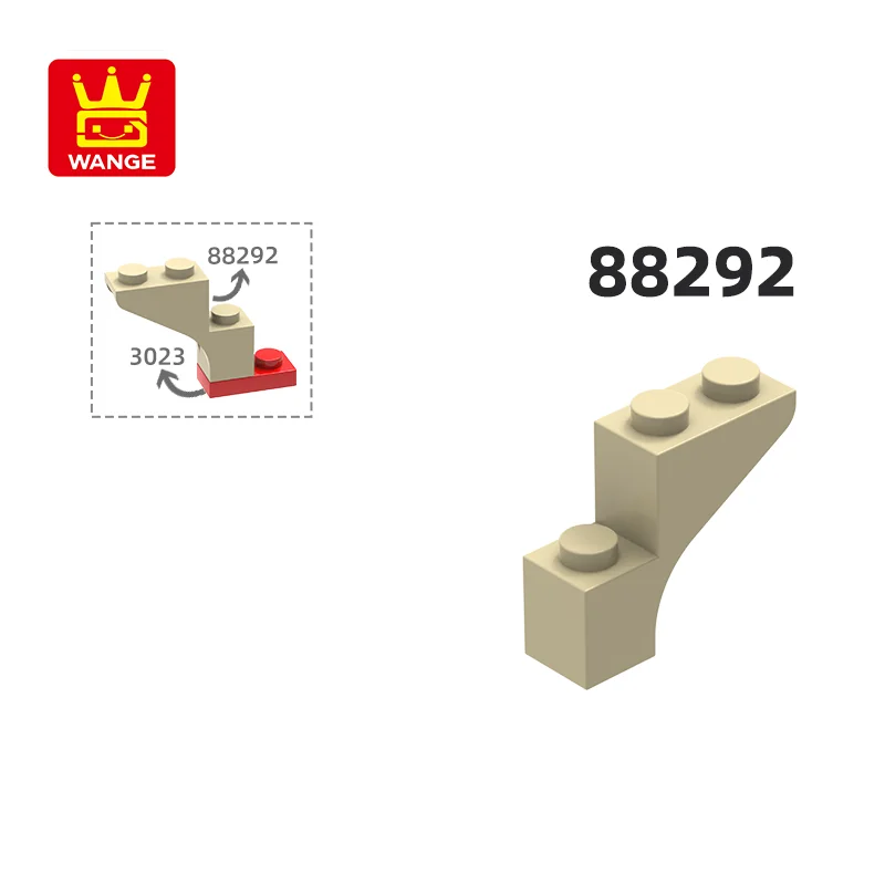 WANGE 88292 100 г/99 шт. 1x3x2 арка с бантом совместимая блоком Moc Color городские аксессуары