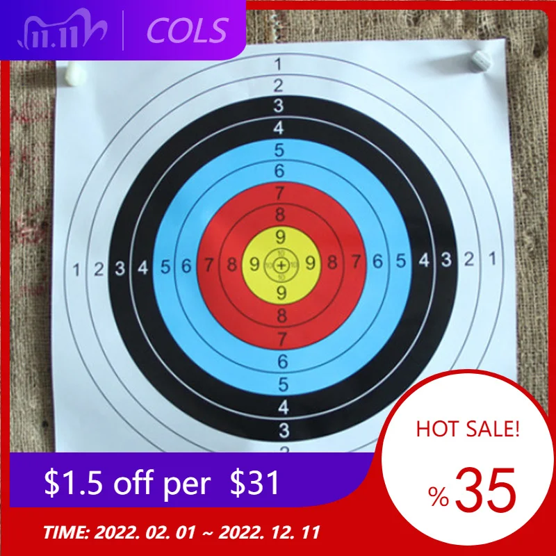 10pcs 60*60CM Archery Target Paper Art Paper Face Arrow Bow Outdoor Practice Training Outdoor Target Equipment