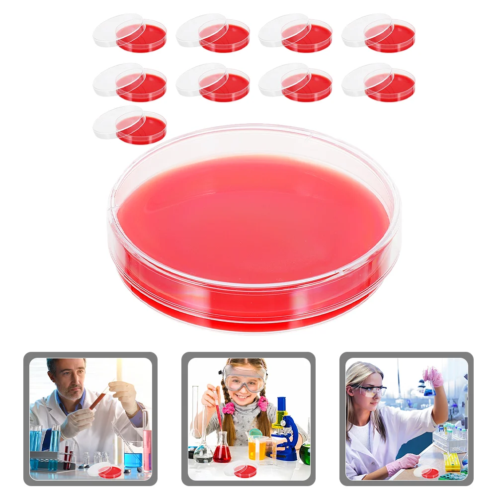 

10 Pcs Sterile Blood Agar Plate Glass Petri Dish Mushroom Cultivation Plates Dishes
