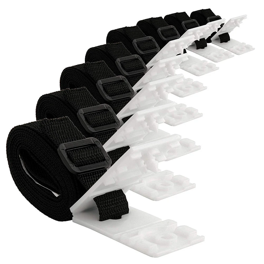 

24PCS Pool Solar Cover Reel Attachment Straps Kit For In Ground Swimming Pool Include 8 Straps With Tabs 8 Cord Plates 8 Buckles