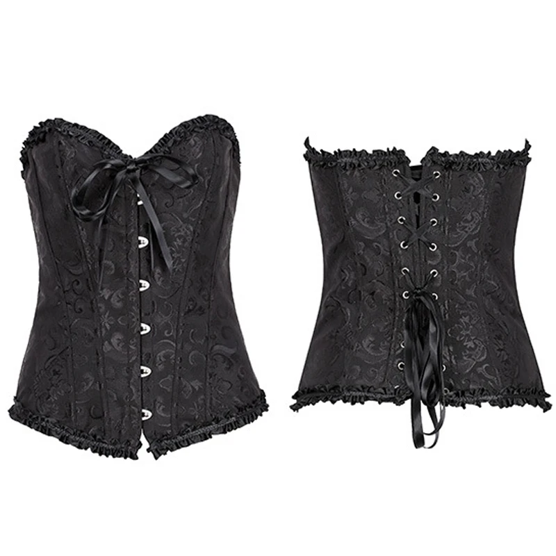 Модный Корсет Overbust сексуальное кружево Эротическая молния Цветочный стиль