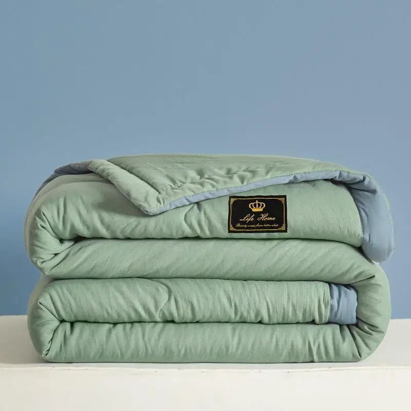 

Bonenjoy 1Pc Bed Comforter Plain Dyed Single Size Air Conditioner Quilts for Summer Queen/King Size Edredon Cama 150 for Adults
