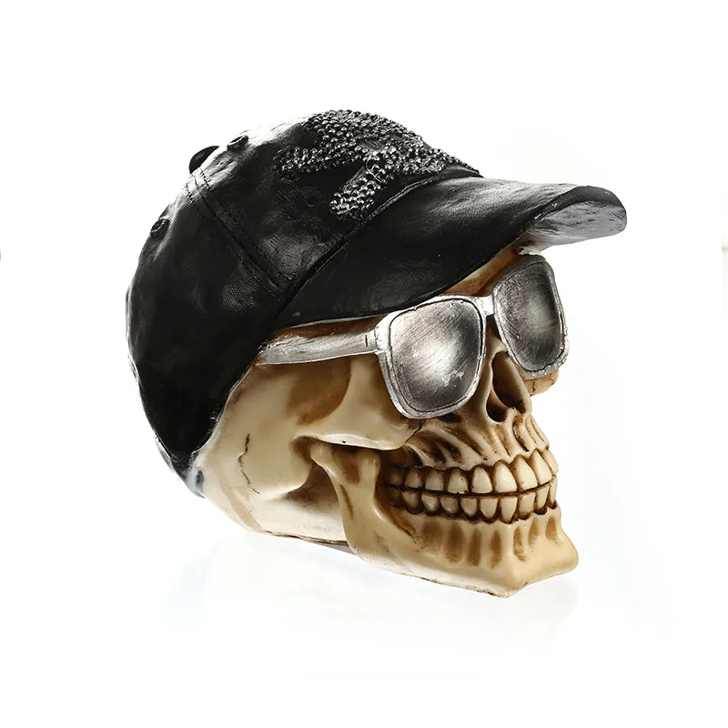 

Skeleton Skull Head Home Ornaments Resin Skull Crafts Halloween Prank Props Medical Mold Skeleton