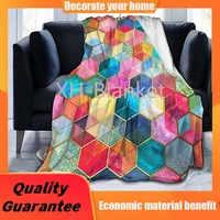 colorful vintage retro flannel fluffy full fleece throw blanket queen king size comforter plush soft cozy quilt nursery bedding