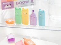 cute little bear style mini highlighters set 5 52cm creative oblique point marker liner creative school office stationery gift
