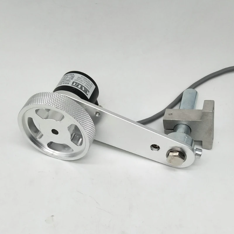 

GHW38 Length Measuring Device Non-slip Metal 200mm Perimeter Wheel Rotary Encoder With Mounting Arm