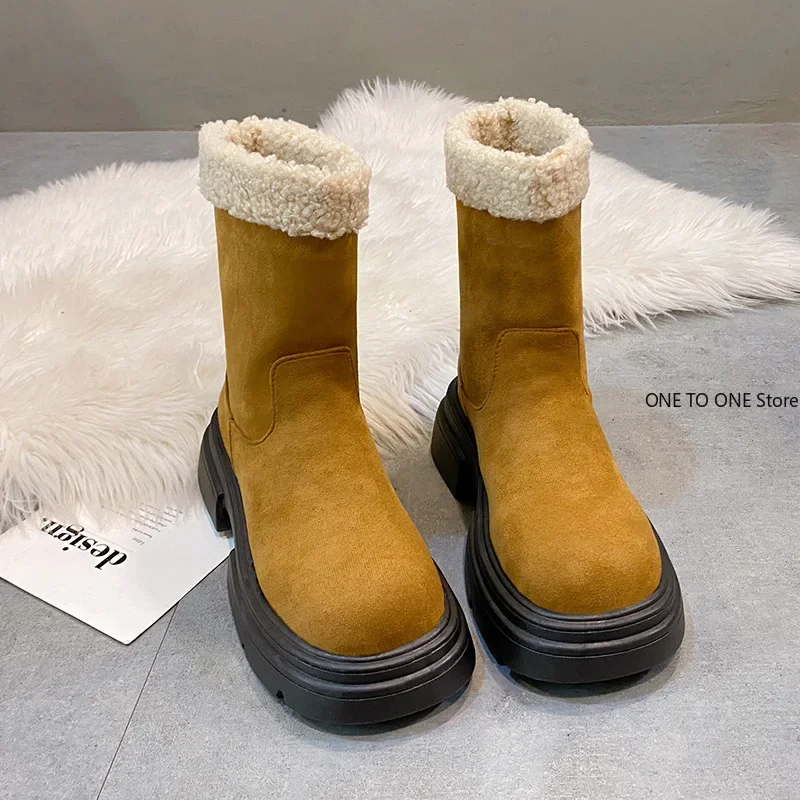 Новые женские ботильоны на толстой подошве 2024 ботинки высоком каблуке зимние