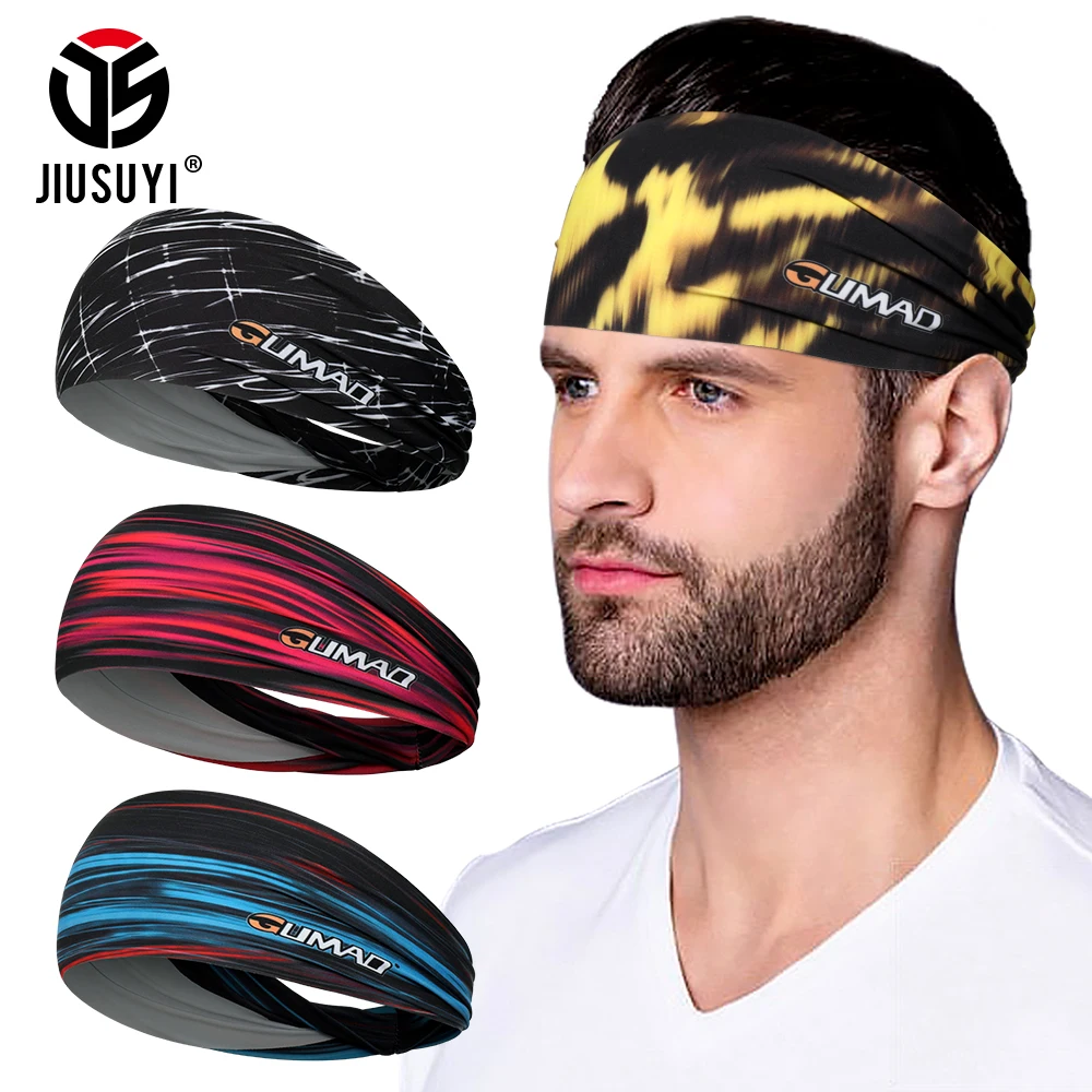 

Breathable Basketball Sport Headband Absorbent Men Cycling Wide Sweatband Women Yoga Fitness Volleyball Elastic Hair Accessories