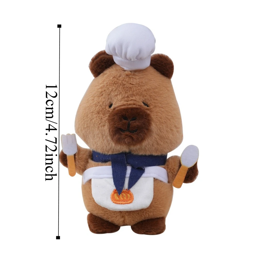 Плюшевая подвеска Cook Capybara милый плюшевый брелок с капибарой забавная мультяшная