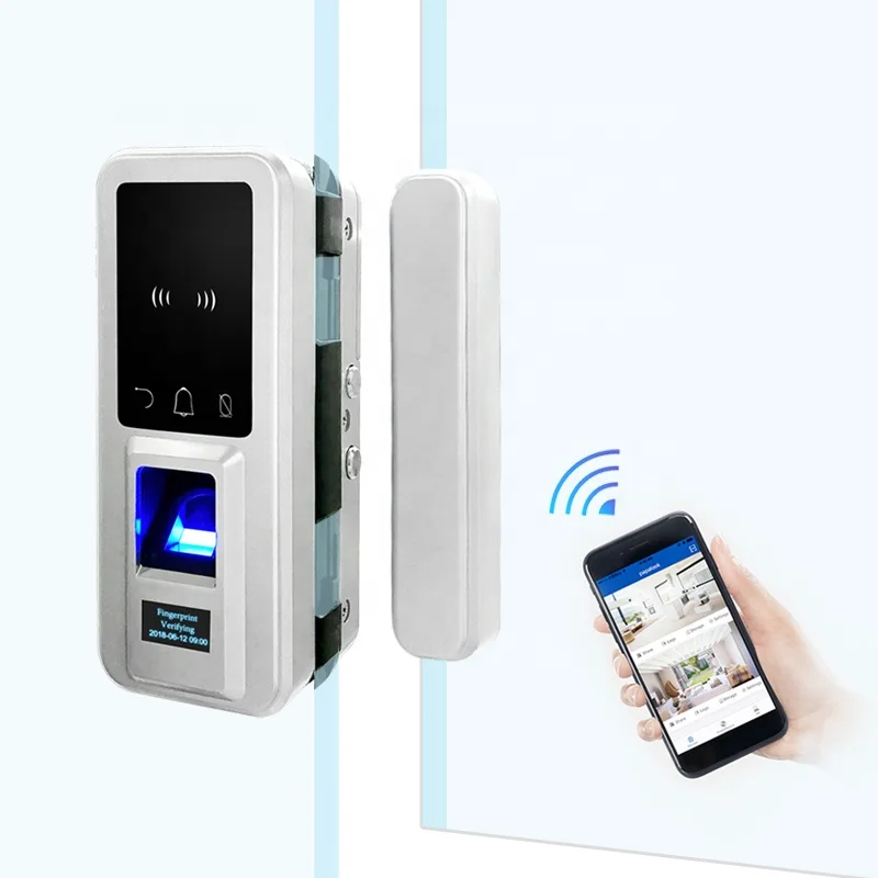 

Биометрический отпечаток пальца и стеклянная дверь Passoword с дистанционным управлением