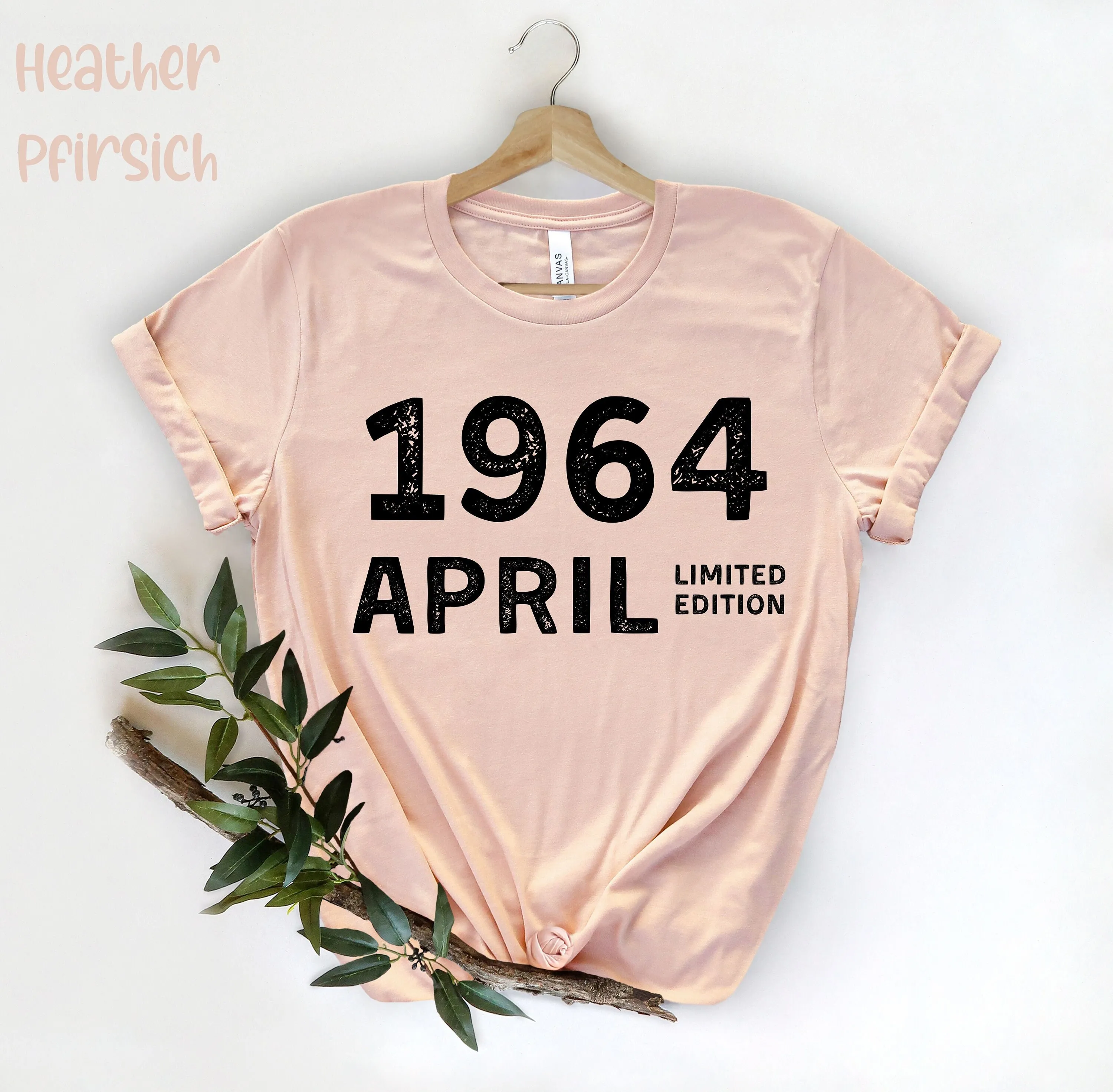 59 geburtdeer Deko женская футболка с ограниченным выпуском апреля 1964 года Jahre Altes Geschenk Zum