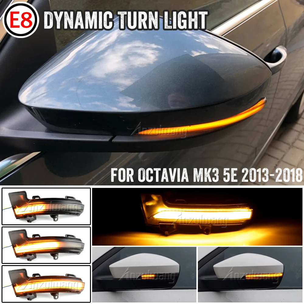 

Dynamic Blinker LED Turn Signal Light For VW T-corss T-Roc 2018-2020 Skoda Octavia Mk3 5E 2013-2018 Mirror Blinker Indicator