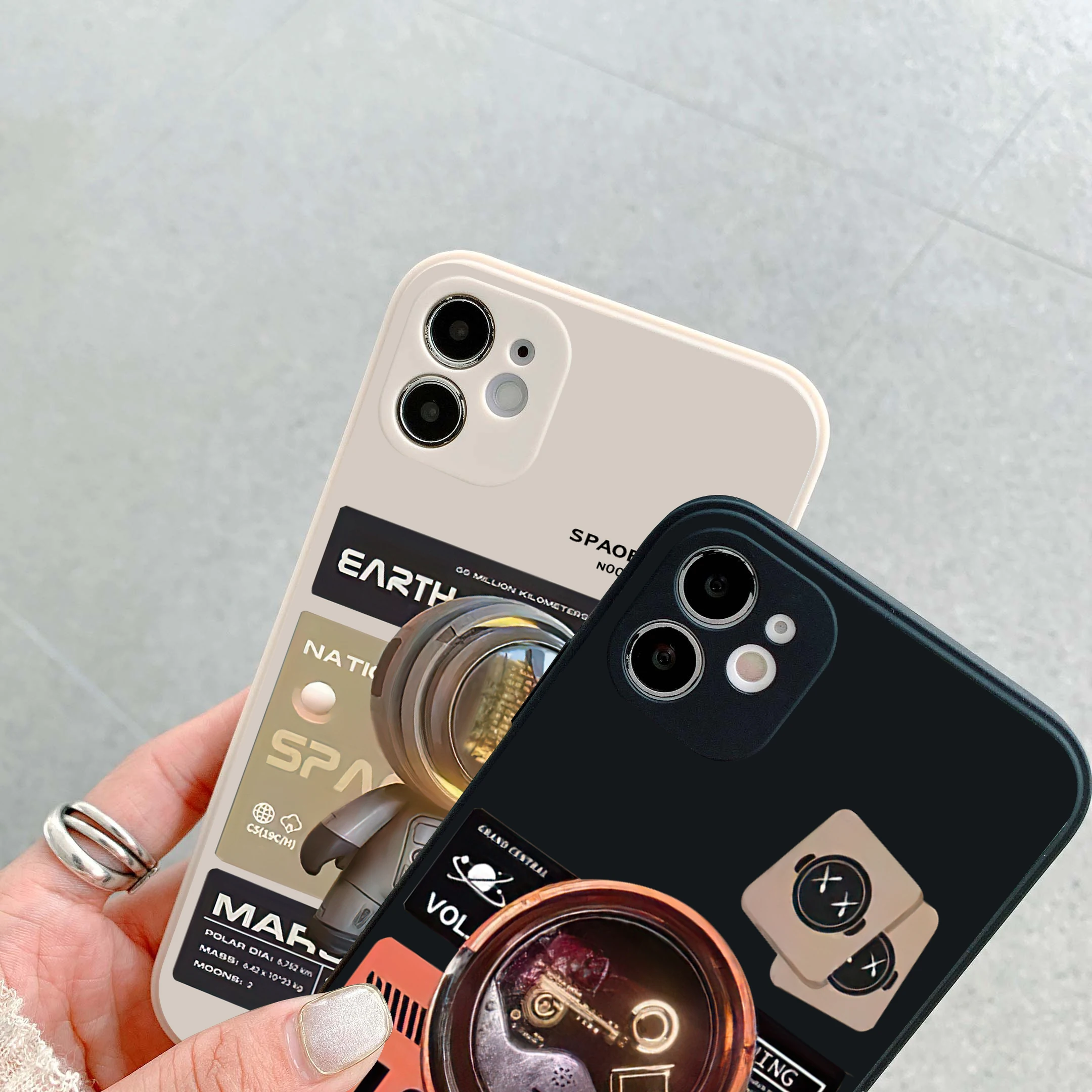 fashion 3d astronaut phone case for apple iphone 13 12 11 pro 12 13 mini x xr xs max se 5 6 6s 7 8 plus silicone cover celular free global shipping