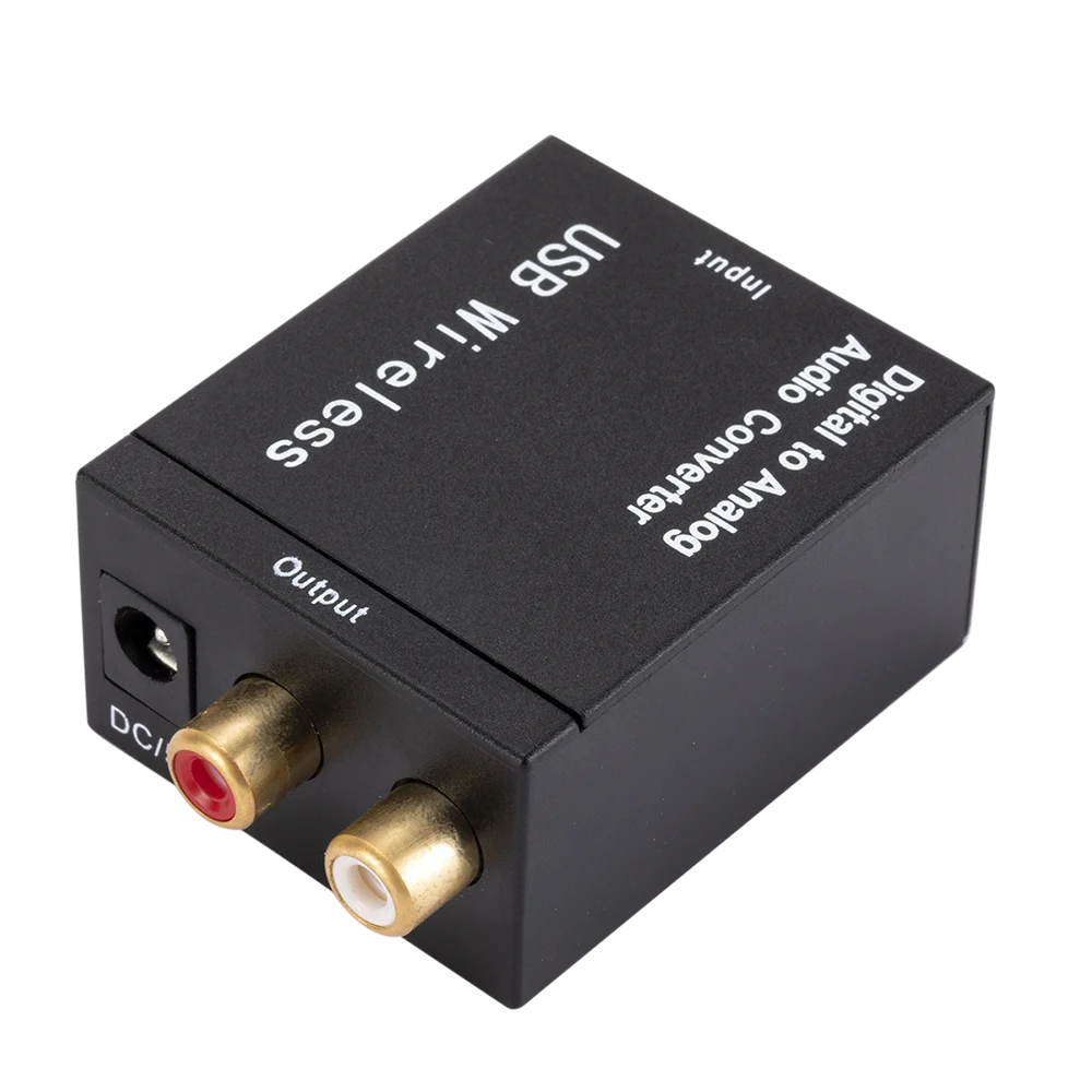 

Digital to Analog Audio Converter Optical Fiber Toslink Coaxial Signal to RCA R/L Audio Decoder SPDIF Stereo ATV DAC Amplifier