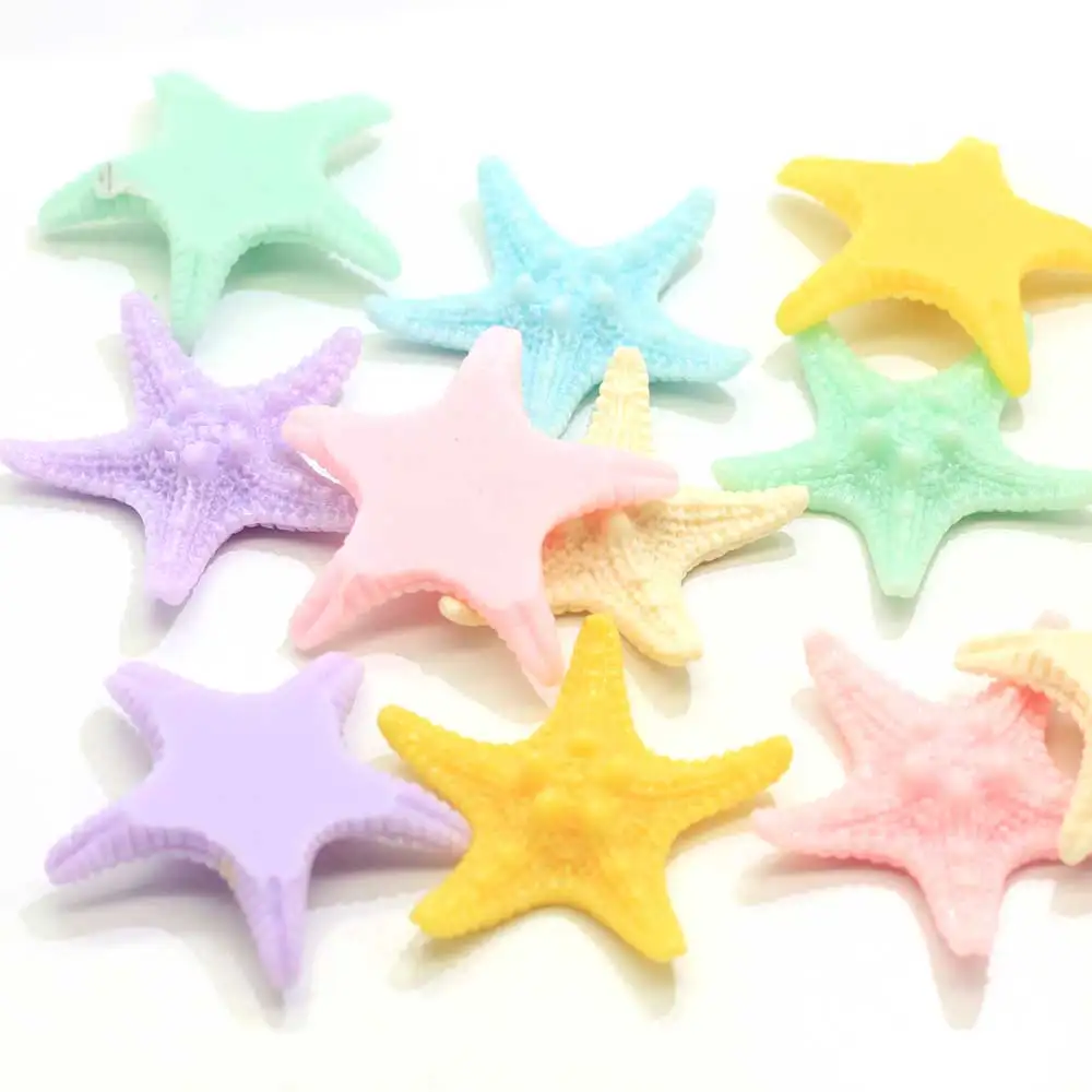 

Mini 38mm Cartoon Starfish Flatback Cabochon Scrapbooking Crafts DIY Phone Case Decoration Hair Bows Center Accessories