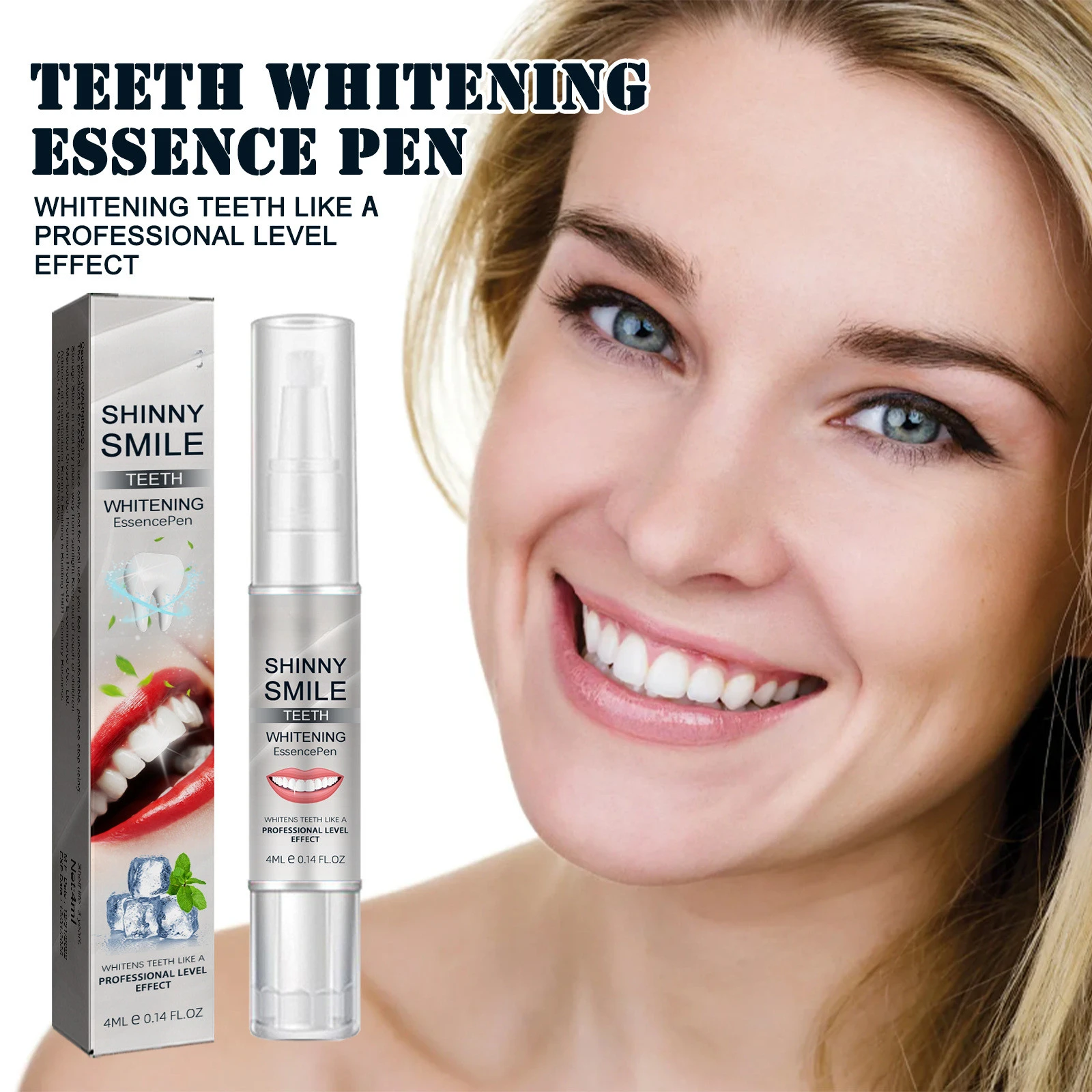 

4ml Teeth Whitening Pen Removes Plaque Stains Essence Tooth Bleaching Cleaning Serum White Teeth Oral Hygiene