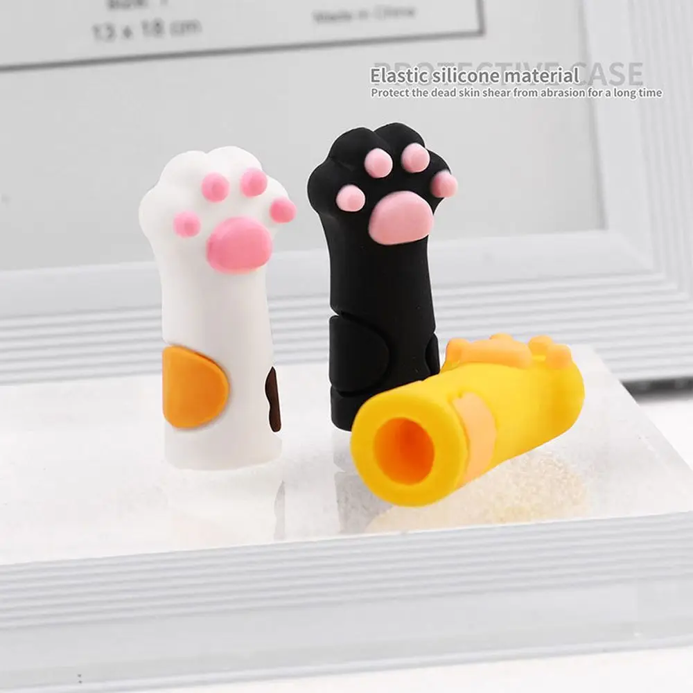 Кошачья лапа силиконовый чехол для кутикулы ножниц рукав защитные чехлы пинцет