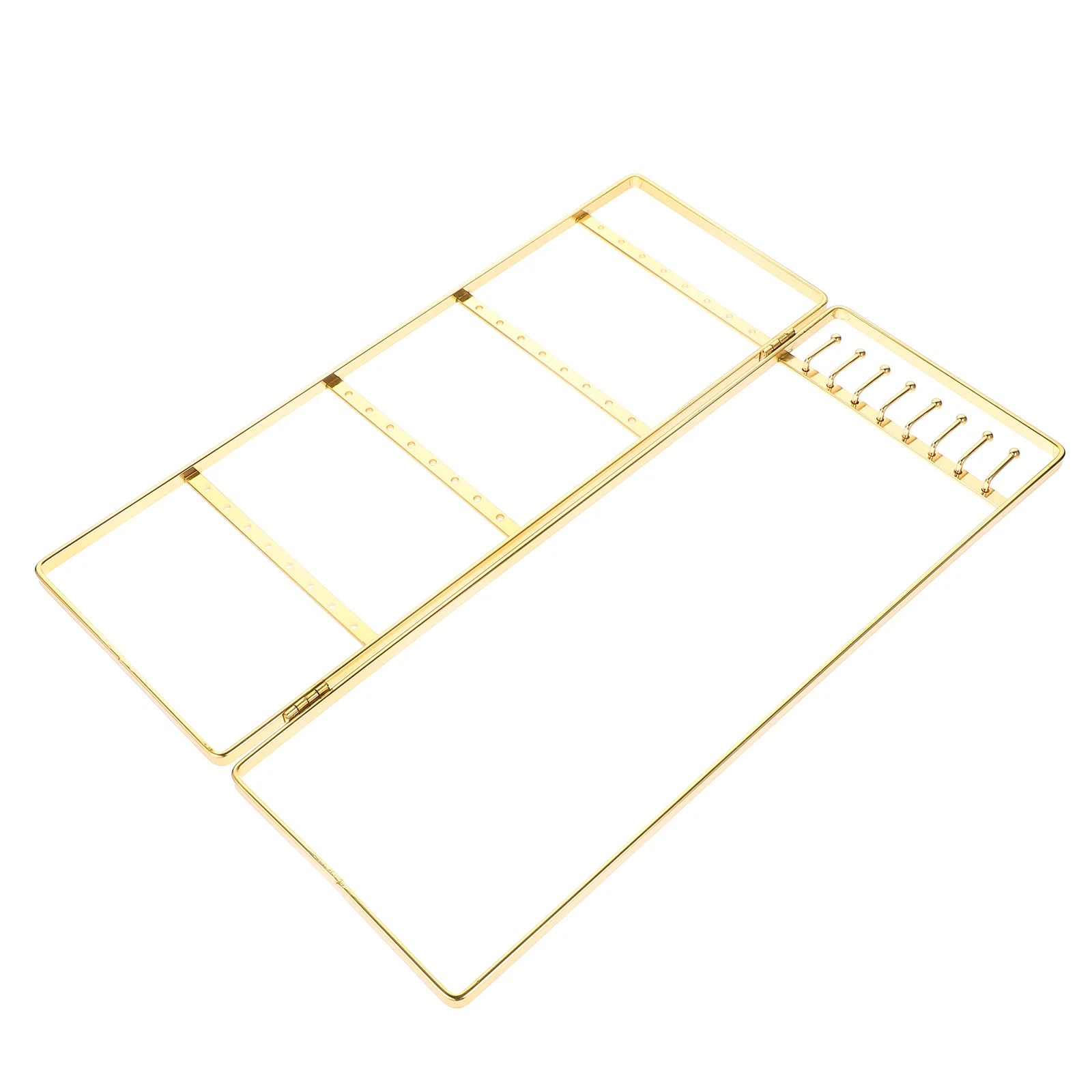 

Jewelry Holder Rack Display Earring Stand Organizer Iron Necklace Hanging Stud Ear Tray Earrings Ring Desktop Storage Hanger