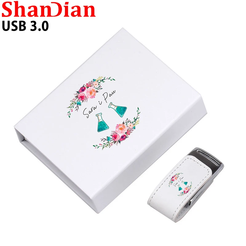 

SHANDIAN кожаный флеш-накопитель с пользовательским логотипом, свадебная фотография, карта памяти 8 ГБ, 16 ГБ, 32 ГБ, 64 ГБ, 128 ГБ, U-диск