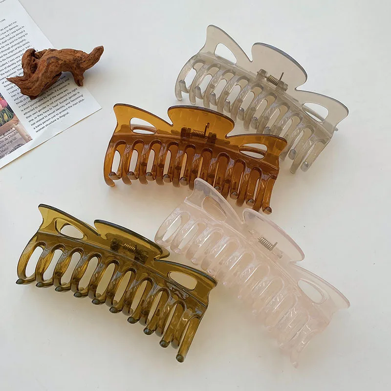

Korean paragraph plus size long hair clip hair volume and large capacity hair catch plate hair shark clip headdress