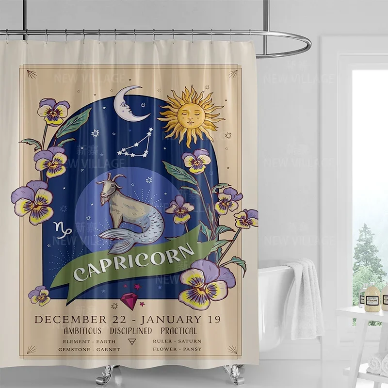 

Геометрическая занавеска для душа из полиэстера