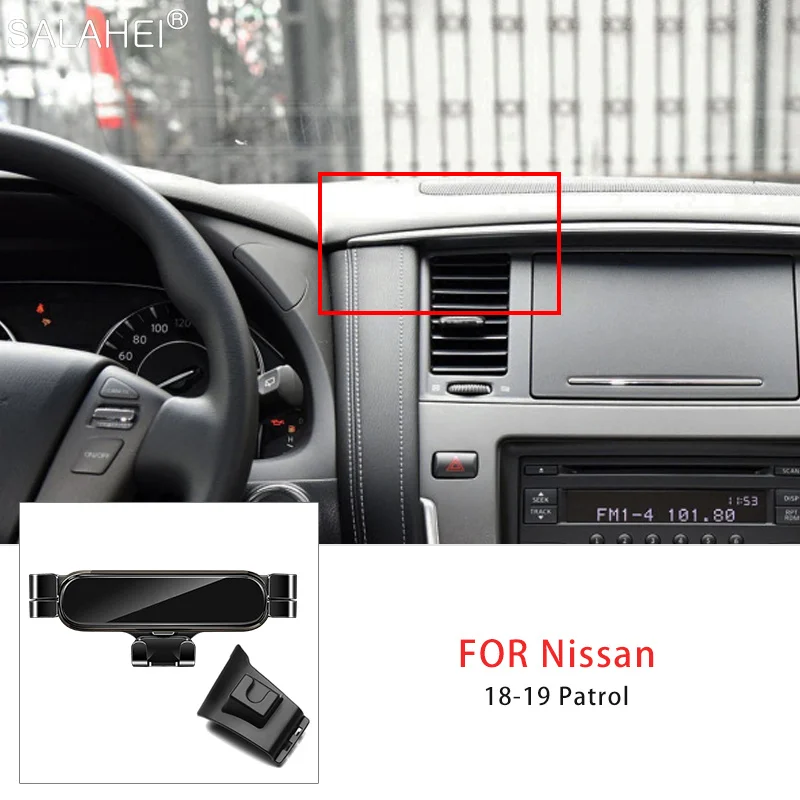 

Car Gravity Smartphone Holder For Nissan Patrol Y62 2012-2021 Auto Interior Mobile Phone Support Air Vent Cilp Stand Accessories