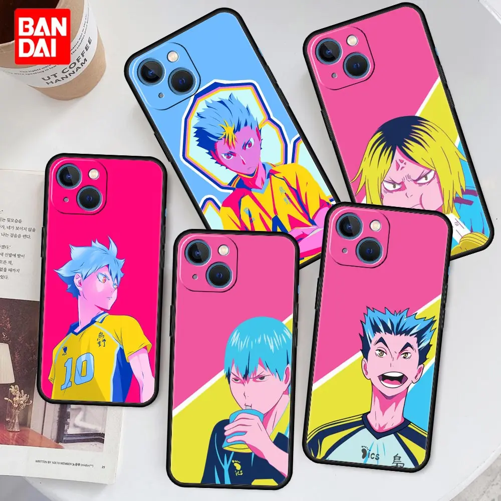 

Haikyuu Volleyball Anime Case for iPhone 13 12 11 X XS Pro Max 6 6s 7 8 Plus SE XR 12pro 13pro Mini Silicone Cover Soft Black