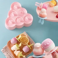 diy 6 grids cartoon silicone mold ice cube candy maker ice cream chocolate molds popsicle mould pop bar tray for pastry tools