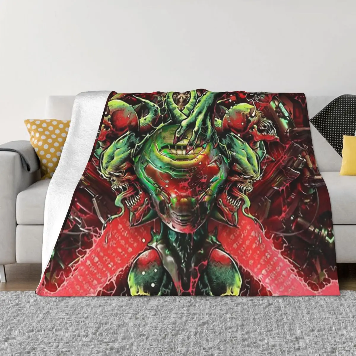 

Doom Shooting Game Dota Eternal Portable Warm Throw Blankets for Bedding Travel