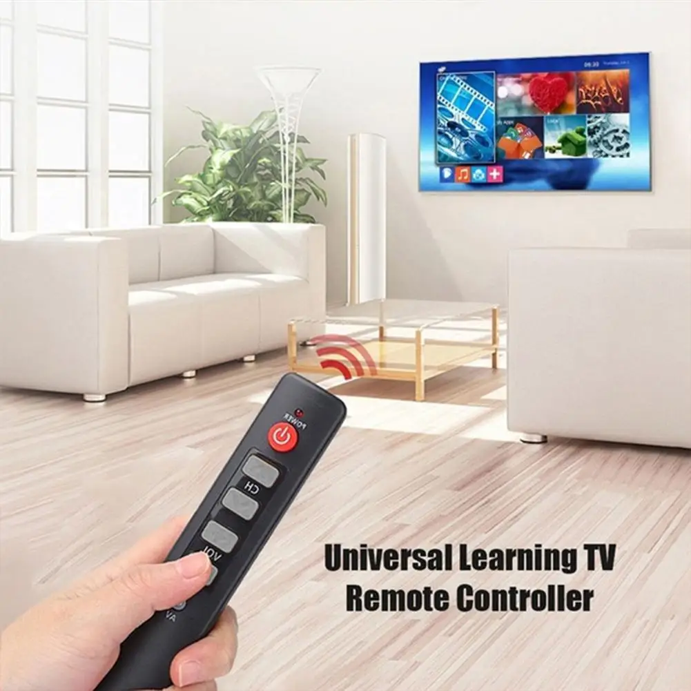 Пульт дистанционного управления с 6 кнопками для обучения Диапазон запуска 10 м ТВ