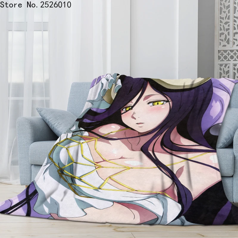 

Фланелевые одеяла Overlord Albedo, 3D одеяла для дивана, путешествий, подростков, постельное белье, пледы, плюшевое одеяло, Прямая поставка 02