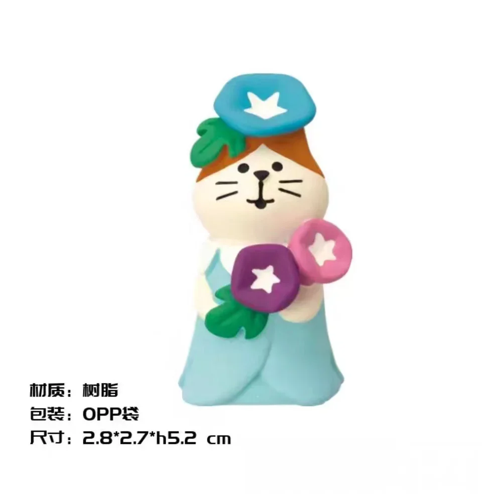 Экшн-фигурки в виде кота на летний день милые украшения арбуза бамбукового леса